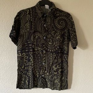 Boys Hula Bay Hawaiian Print Aloha Button Down Shirt - Size 12